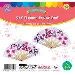 Chinese New Year Paper Fan Pack of 5 - Spring Flower