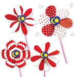 DIY Merdeka Flower Pinwheel Pack of 10