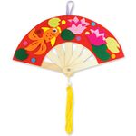 Felt Chinese New Year Fan Pack of 5 - Goldfish