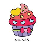 Suncatcher Small Keychain - Cupcake