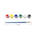 KS Colour Bucket And Paint Brush Set - 6 x 2.5ml