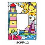 Suncatcher Photo Frame - Boat Sailing at Pier with Lighthouse