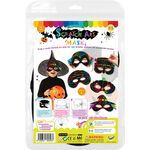 Scratch Art Halloween Mask Kit Pack of 5 - Witch, Pumpkin, Frankenstein, Mummy, Dracula