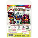 Suncatcher Christmas Day Paper Kit - Part 1 - Christmas Stocking, Reindeer Bauble, Christmas Cottage