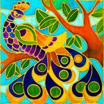 Batik Painting Malaysia - Majestic Peacock