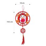 Felt Chinese New Year Hanging Deco Kit - God of Wealth / Spring Mandarin Orange / Fortune Cat - Size