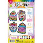 Foil Art 4-in-1 Cupcake Board Kit - Kitten / Unicorn / Strawberry / Bear