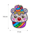 Foil Art 4-in-1 Cupcake Board Kit - Kitten / Unicorn / Strawberry / Bear - Size