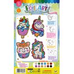 Foil Art 4-in-1 Unicorn Board Kit - Happy, Stars, Cupcake, Popsicle