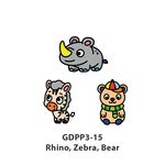 Glass Deco Reelable Kit - GDPP3-15 - Rhino, Zebra, Bear