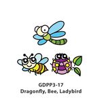 Glass Deco Reelable Kit - GDPP3-17 - Dragonfly, Bee, Ladybird
