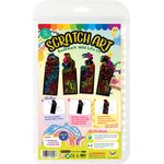Scratch Art Bookmark Wild Life Part 1 - Orang Utan, Proboscis Monkey, Hornbill, Sea Turtle