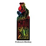 Scratch Art Bookmark Wild Life Part 1 - Proboscis Monkey