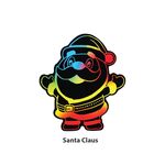 Wooden Christmas Ornament Deco - 12 Jolly Holiday Pals! - Santa Claus