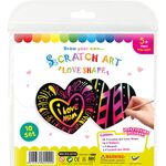 Scratch Art Love Shape - Pack of 10