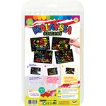 Scratch Art Malaysia Kit - Malaysia Hibiscus, Sea Turtle, Petronas Twin Towers, Wau Traditional Kite