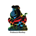 Scratch Art Wild Animal Deco Stand - Proboscis Monkey