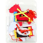 Felt Lunar New Year Horse Plushie Hanging Deco Set - Red and White Horses! - Packaging Back