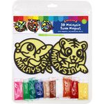 Sand Art 3D Malaysia Team Magnet - Pack of 2 - Choose From 6 Adorable Designs - Packaging Back