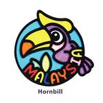 Sand Art 3D Malaysia Team Magnet - Pack of 2 - Hornbill