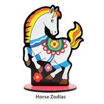 Wooden Horse Deco Stand - Pack of 5 - Horse Zodiac