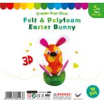 Felt & Polyfoam Easter Bunny - Pack of 10