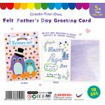 Felt Father's Day Greeting Card - Pack of 10