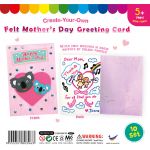 Felt Mother's Day Greeting Card - Pack of 10
