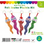 Felt Colourful Snake Plushie 5 Pack