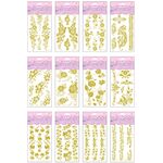 Temporary Glitter Tattoo - Gold Mix - Assorted Designs