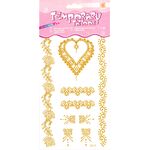 Temporary Glitter Tattoo - Gold Mix - Pack of 5