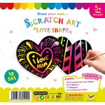 Scratch Art Love Shape - Pack of 10