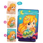 White and Yellow Solid Artline highlights and accents on princess' hair and gown