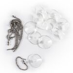 Metal Bead Keychain with Suction Pack of 10