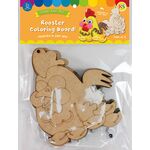 Rooster Colouring Board Pack of 5 - Packaging Front