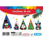 Felt Christmas 3D Hat Kit Pack of 5