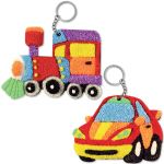 Foam Clay 2-in-1 Transport Keychain Kit - Train And Car