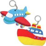 Foam Clay 2-in-1 Transport Keychain Kit - Aeroplane And Ship