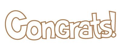 Wooden Greeting Words - Congrats