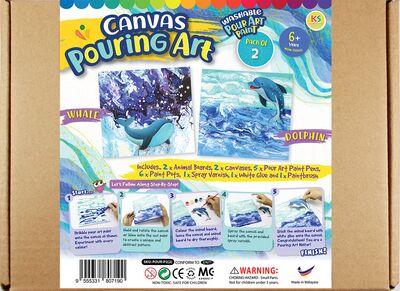 Canvas Pouring Art Box Set - Dolphin And Whale