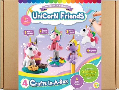 Unicorn Friends Clay Kraft Box Kit - 4-in-1