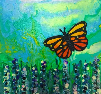 Washable Pour Art Paint - Butterfly Art