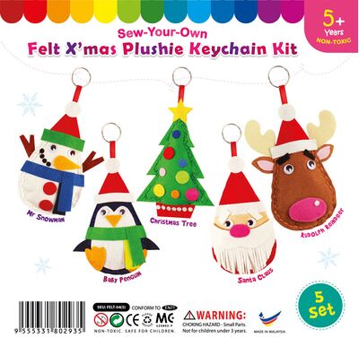 Felt Christmas Plushie - Pack of 5