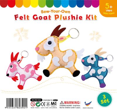 Felt Goat Plushie Kit - Pack of 3