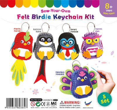 Felt Birdie Keychain - Pack of 5