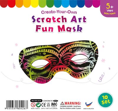 Scratch Art Fun Mask - Pack of 10