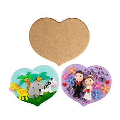 MDF Plaque 6mm (Heart)