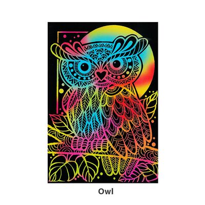 Tangle Scratch Art - Fabulous Bird Kit - Owl