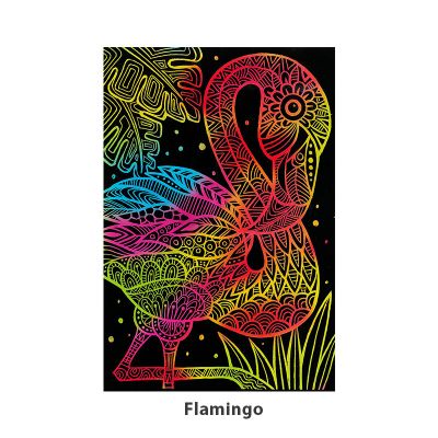 Tangle Scratch Art - Fabulous Bird Kit - Flamingo
