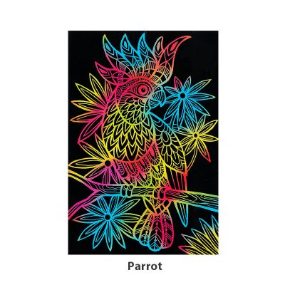 Tangle Scratch Art - Fabulous Bird Kit - Parrot